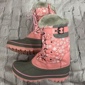 Dream Pairs Girls Faux Fur Lined Winter/Snow Boots Size 5